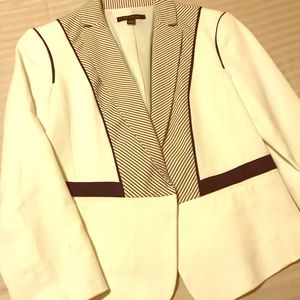 White and navy jacket